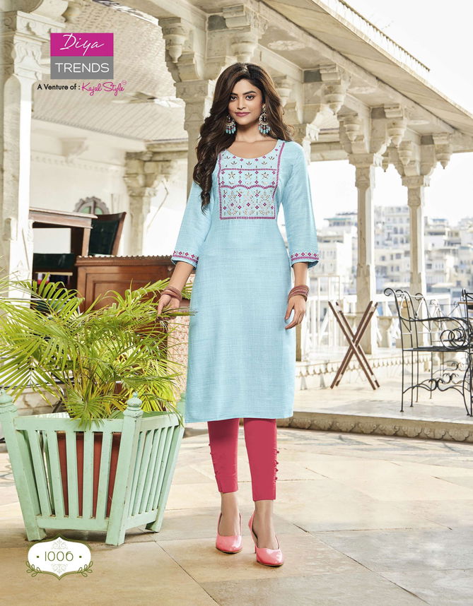 Captan Cool 1 Ethnic Wear Wholesale Embroidery Kurti Catalog
